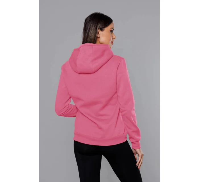 Tmavě růžová dámská tepláková mikina model 18340719 - J.STYLE Tmavě růžová dámská tepláková mikina model 18340719 - J.STYLE