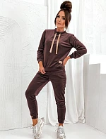 Dámska súprava z čokoládového velúru (637)