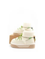 Dámske zimné snehové topánky D.Franklin fashion fur insulated boots beige green women