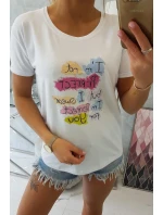 Blúzka s potlačou Perfektná biela