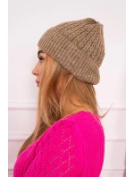 Tenká čiapka Wioletta K251 tmavo béžová