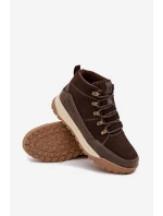 Zamszowe Buty Trekkingowe Męskie Big Star SS174263 Brązowe