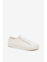 Dámske zateplené nízke tenisky Big Star - biele Dámske zateplené nízke tenisky Big Star - biele