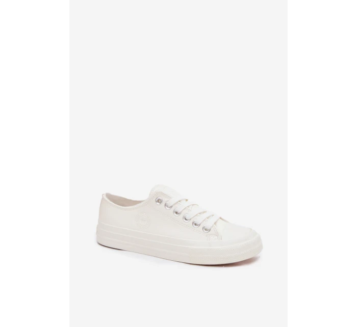 Dámske zateplené nízke tenisky Big Star - biele Dámske zateplené nízke tenisky Big Star - biele