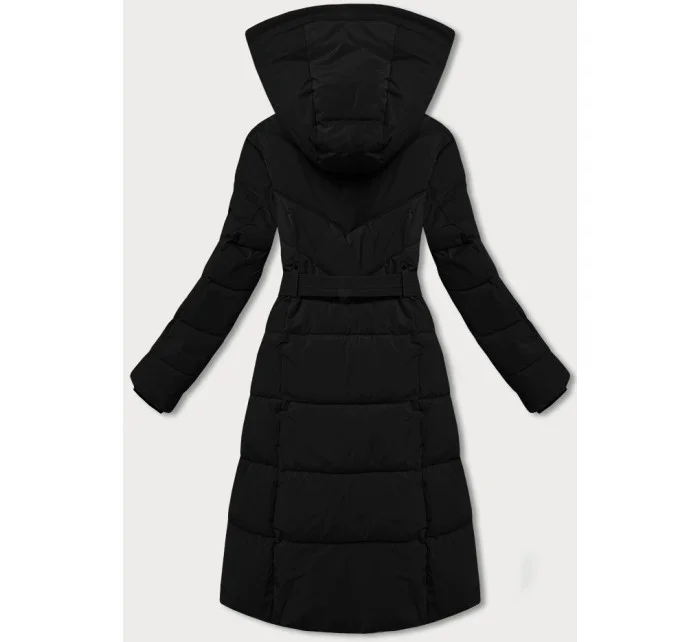 Černá dámská zimní bunda s páskem model 21248030 - LHD