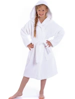 Detský župan Athena s kapucňou 9116 biely - Vestis