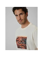 T-shirt regular z nadrukiem męski 4F 4FRSS26TTSHM4238-11S