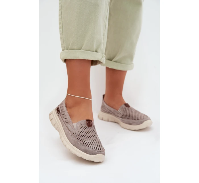 Otevřená semišová polobotka Ravinette