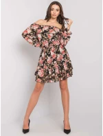 Šaty DHJ SK  černá a růžová model 16300525 - FPrice