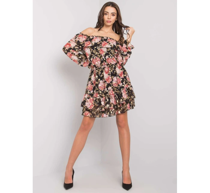 Šaty DHJ SK  černá a růžová model 16300525 - FPrice