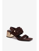 Sandále na podpätku model 225347 Vykročte štýlovo