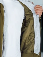 Pánská bunda bomber s kapucí zelená model 21986370 - Dstreet Pánská bunda bomber s kapucí zelená model 21986370 - Dstreet