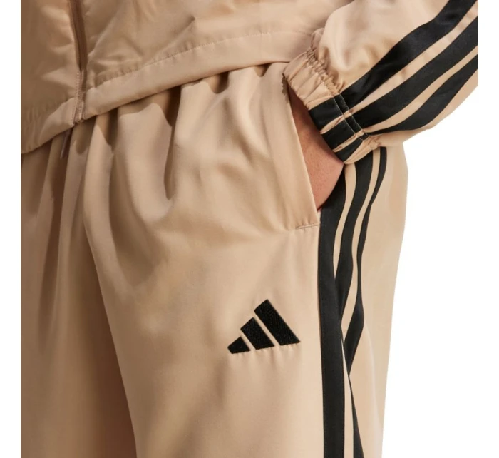 Pánske tepláky adidas Sportswear Basic 3-Stripes Woven Tracksuit Beige JX3149