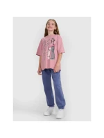 Dievčenské tričko oversize s potlačou 4F 4FJRAW25TTSHF2936-54S Dievčenské tričko oversize s potlačou 4F 4FJRAW25TTSHF2936-54S