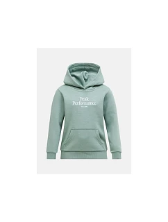 Detská mikina PEAK PERFORMANCE Jr Original Small Logo Hood, zelená farba