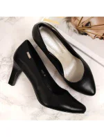 Čierne lodičky na podpätku W Sergio Leone