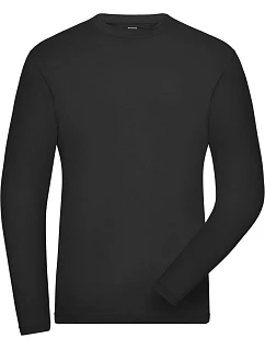 Daiber JN 1804 Pánske elastické pracovné tričko – Solid 02.1804 čierne