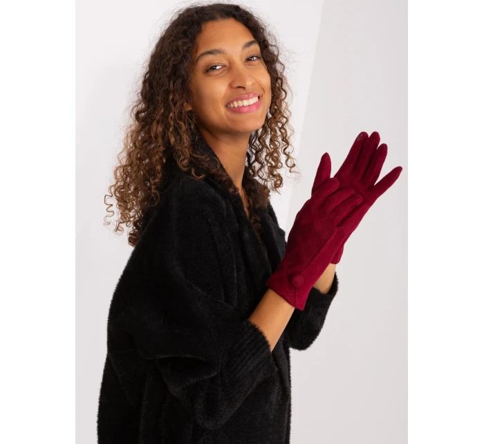 Rękawiczki AT RK model 19381354 bordowy - FPrice