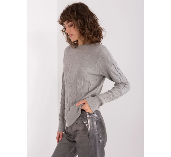 Sweter AT SW model 19040771 szary - FPrice Sweter AT SW model 19040771 szary - FPrice