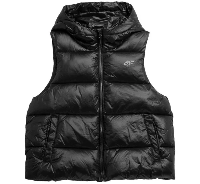 Dámska páperová vesta F092 W 4FSS23TDJAF092 20S čierna - 4F Dámska páperová vesta F092 W 4FSS23TDJAF092 20S čierna - 4F