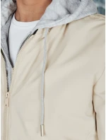 Pánská bunda bomber s kapucí bílá model 21986360 - Dstreet
