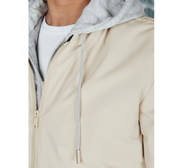 Pánská bunda bomber s kapucí bílá model 21986360 - Dstreet