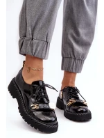 Damskie Lakierowane Półbuty D&A MR870-81 Czarne