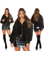 Sexy Faux Fur Bomber Jacket