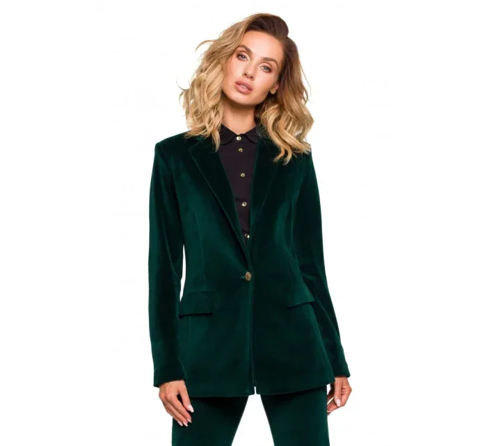 Zamatové sako s gombíkom M643 - Moe Zamatové sako s gombíkom M643 - Moe