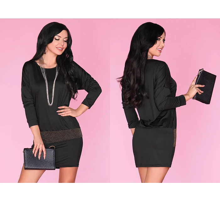 Dámske šaty CG007 čierno-zlaté - Merribel