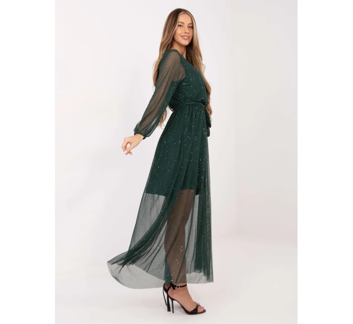 Sukienka IT SK model 21782450 ciemny zielony - FPrice Sukienka IT SK model 21782450 ciemny zielony - FPrice