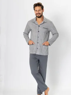 Ambroży 196 Grey Melange Pyžamo - M-Max
