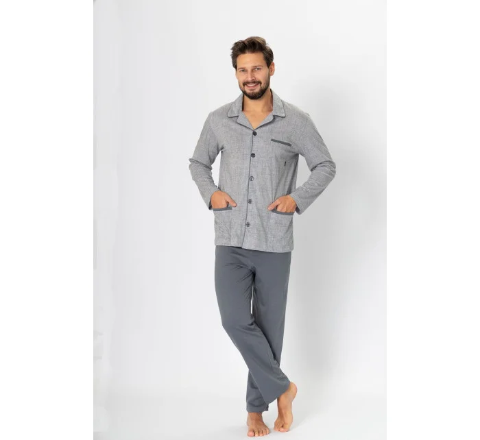 Ambroży 196 Grey Melange Pyžamo - M-Max