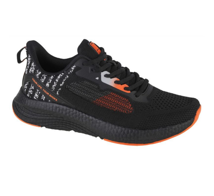 Pánske športové topánky M LL174108 Čierna s oranžovou - Big Star