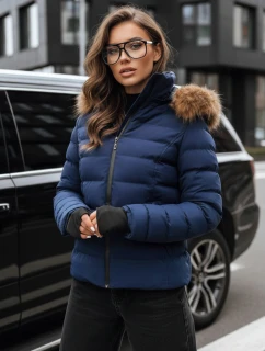 Dámská prošívaná zimní bunda navy blue Dstreet model 21971783 - FashionStreet