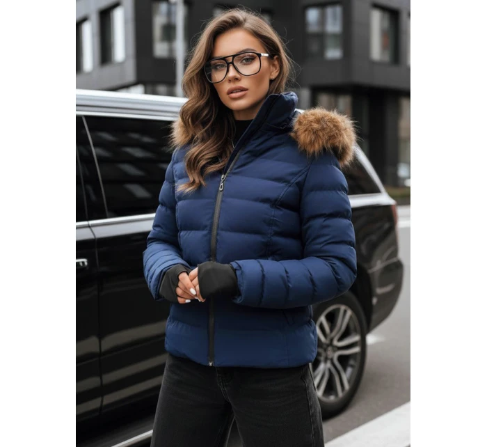 Dámská prošívaná zimní bunda navy blue Dstreet model 21971783 - FashionStreet