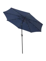 ZÁHRADNÝ SLNEČNÍK S LED OSVETLENÍM 300CM NÁMORNÍCKA MODRÁ