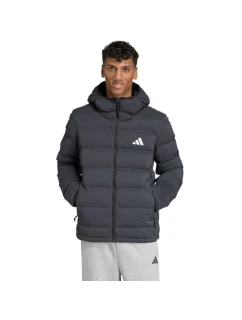 Pánska páperová bunda adidas Helionic Climawarm Stretch Hooded Jacket Black JN2114 pánske oblečenie