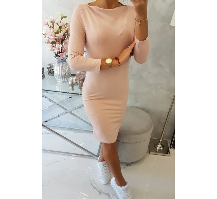 Klasické šaty tmavo púdrovo ružové