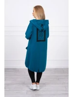 Bunda oversize s kapucí navy