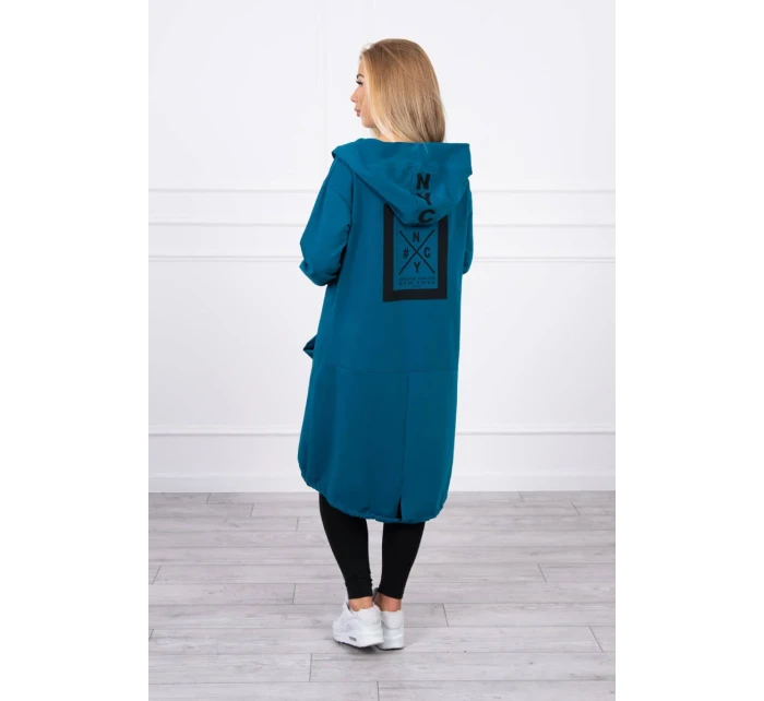 Bunda oversize s kapucí navy