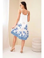 Dámské šaty na ramínka s potiskem chrpová