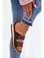 Wygodne Klapki Damskie Inblu CP000054 Brązowe