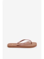 Damskie Japonki Klapki 4FMM00FFLIF018-82S Jasnobrązowe