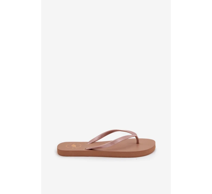 Damskie Japonki Klapki 4FMM00FFLIF018-82S Jasnobrązowe