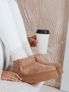 Dámske snežnice na platforme beige FashionStreet ZY1047