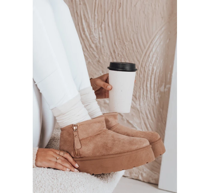 Dámské sněhule na platformě béžové Dstreet model 21992062 - FashionStreet Dámské sněhule na platformě béžové Dstreet model 21992062 - FashionStreet