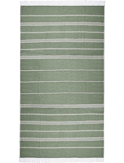 The One Towelling Recycled Hamam Towel Hamamový uterák „Recycled“ 48.1059 olivovo zelený