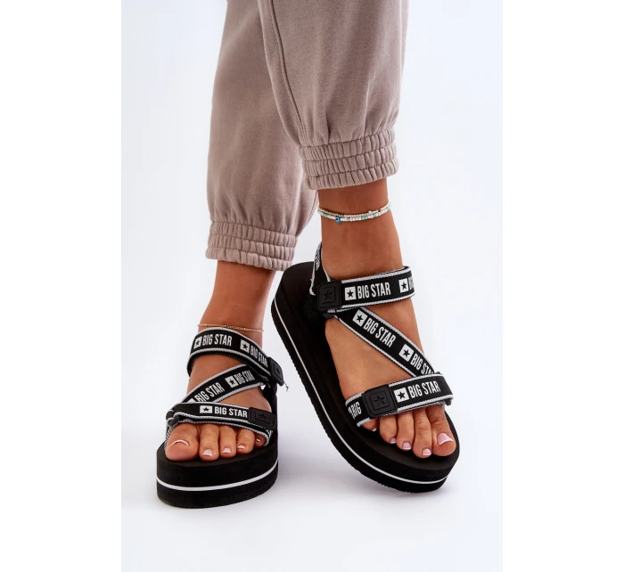 Dámské sandály na platformě Big Star model 21652644 Černé - Big Star Shoes Dámské sandály na platformě Big Star model 21652644 Černé - Big Star Shoes