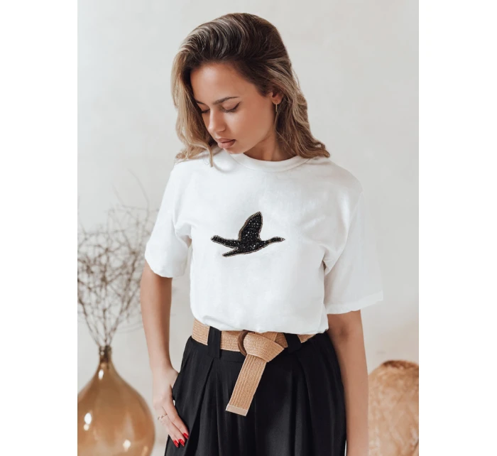 Dámské tričko ecru Dstreet model 21976338 - FashionStreet